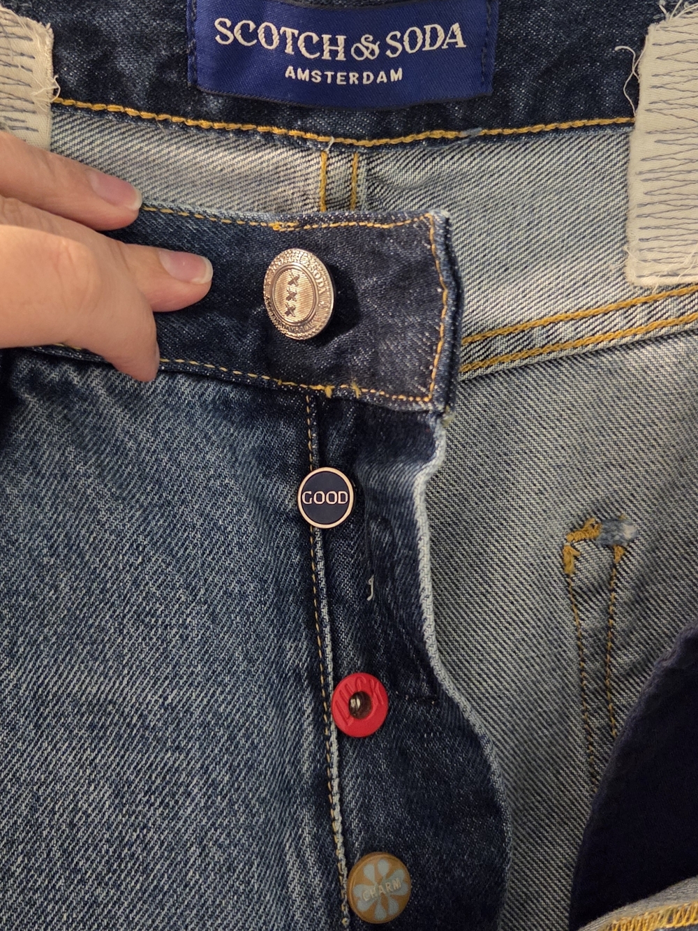 Scotch & Soda Blue Floral Appliqué Women’s Jeans - Picture 2 of 5